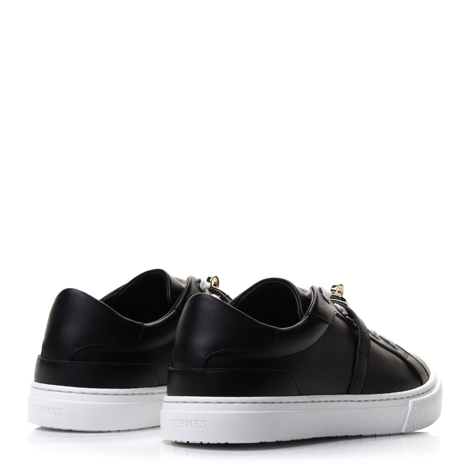 Hermes Calfskin Day Sneakers 37 Black 4 of 13