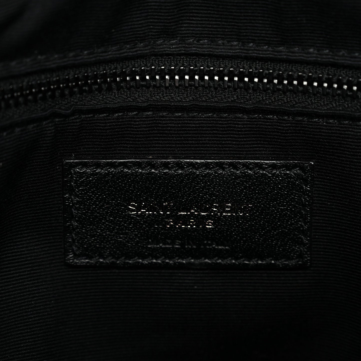 Calfskin Y Quilted Monogram Monochrome Medium Loulou Chain Satchel Black