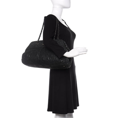 Chanel Iridescent Calfskin Chic Quilt Bowling Bag Black 2 of 14