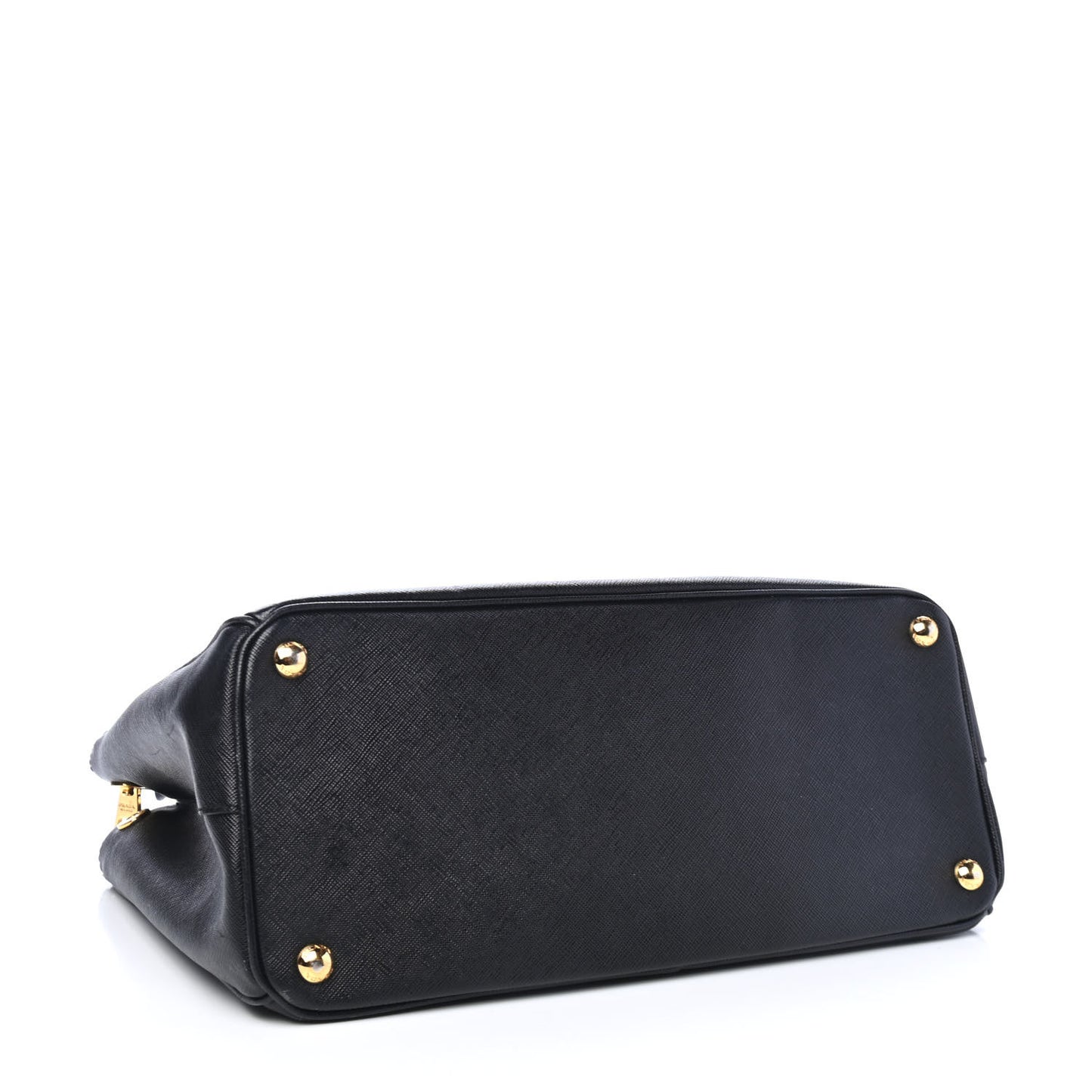 Saffiano Medium Galleria Double Zip Tote Black