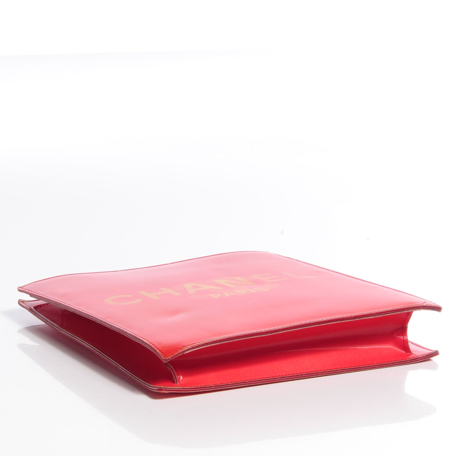 Chanel Vinyl Hologram CC Shoulder Bag Red 4 of 7