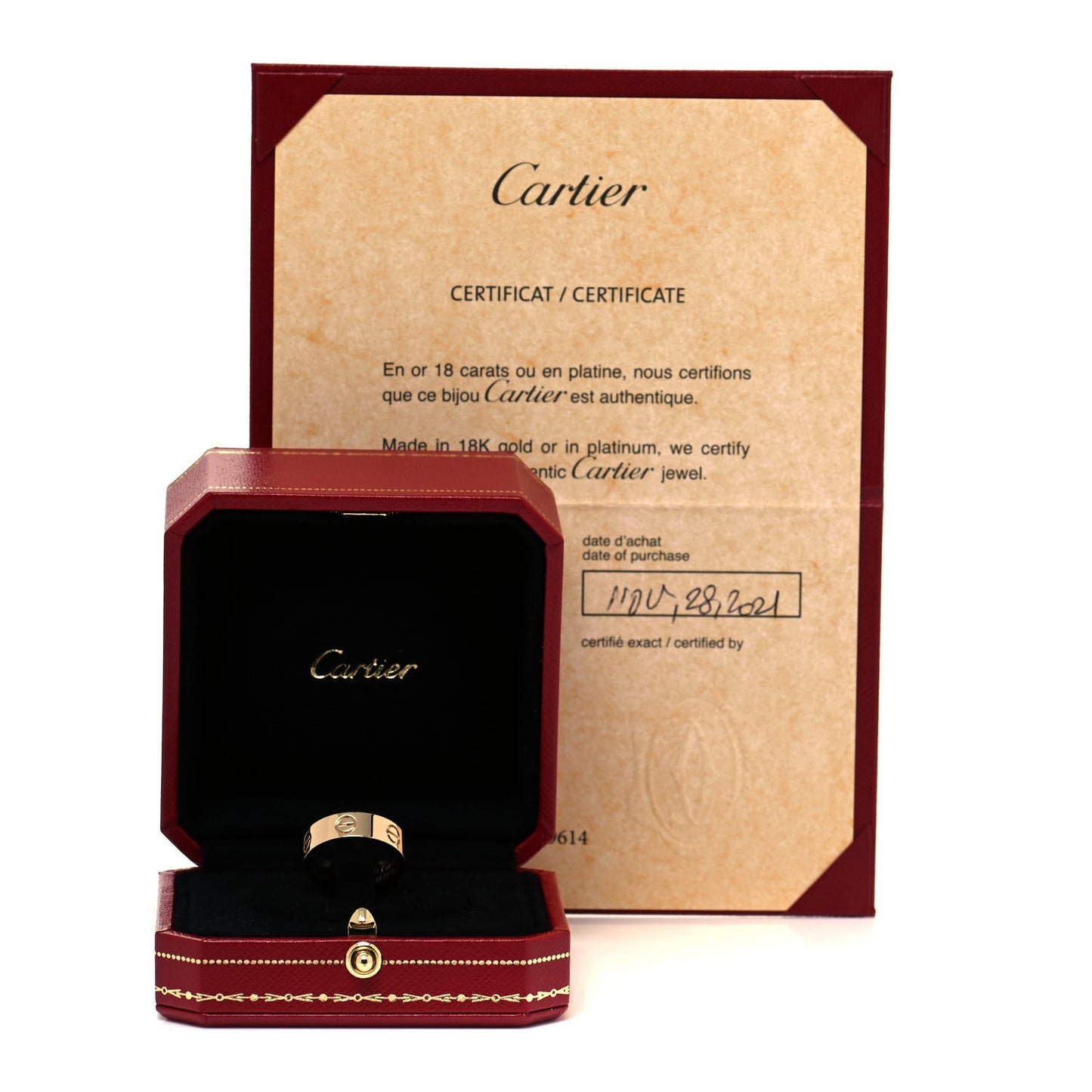 18K Yellow Gold 5.5mm LOVE Ring 51 5.75