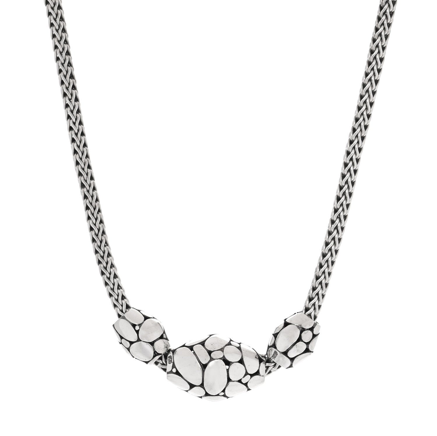 John Hardy Sterling Silver Kali Elliptical Bead Trio Necklace 1 of 3
