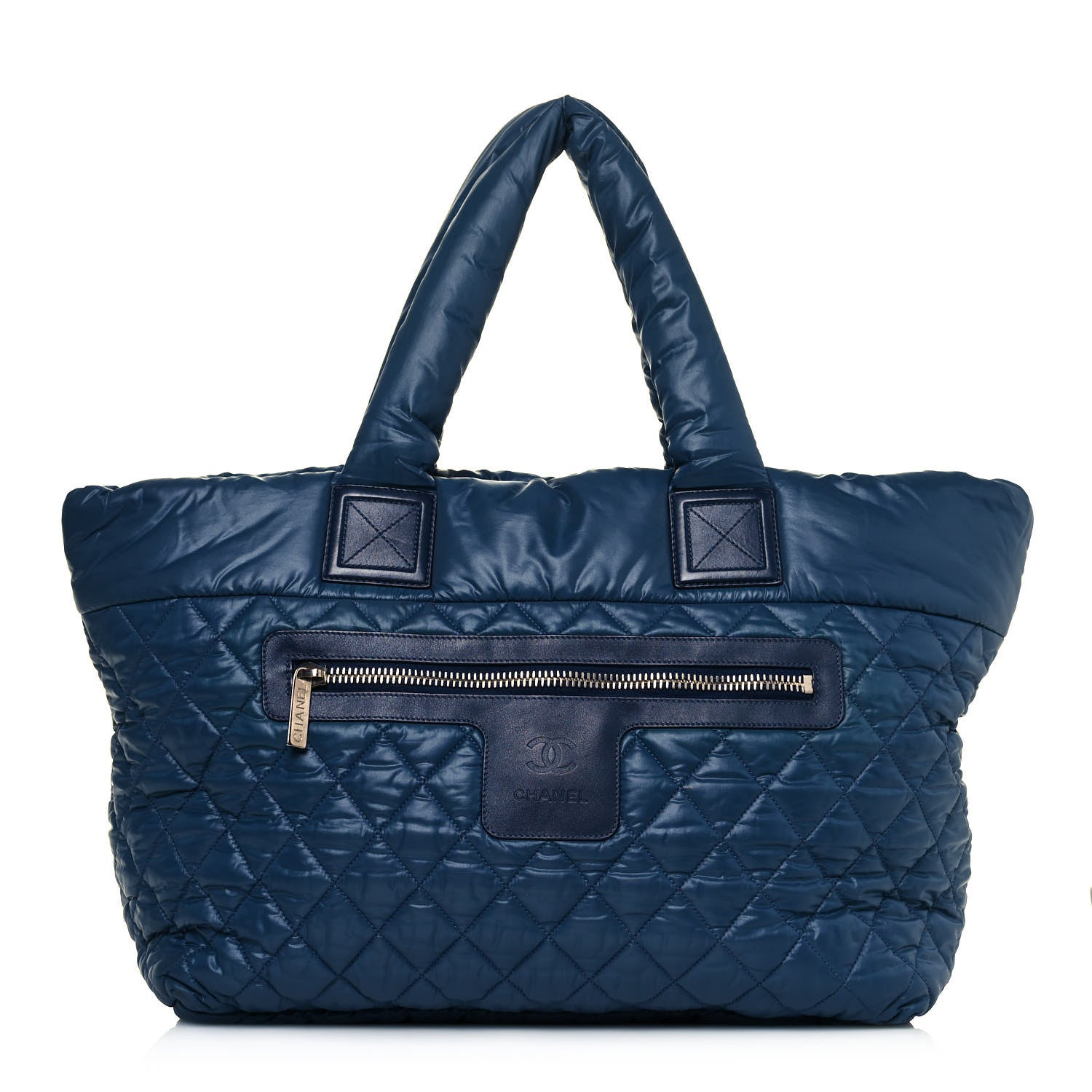 Chanel Nylon Quilted Large Coco Cocoon Tote Blue 1 of 13