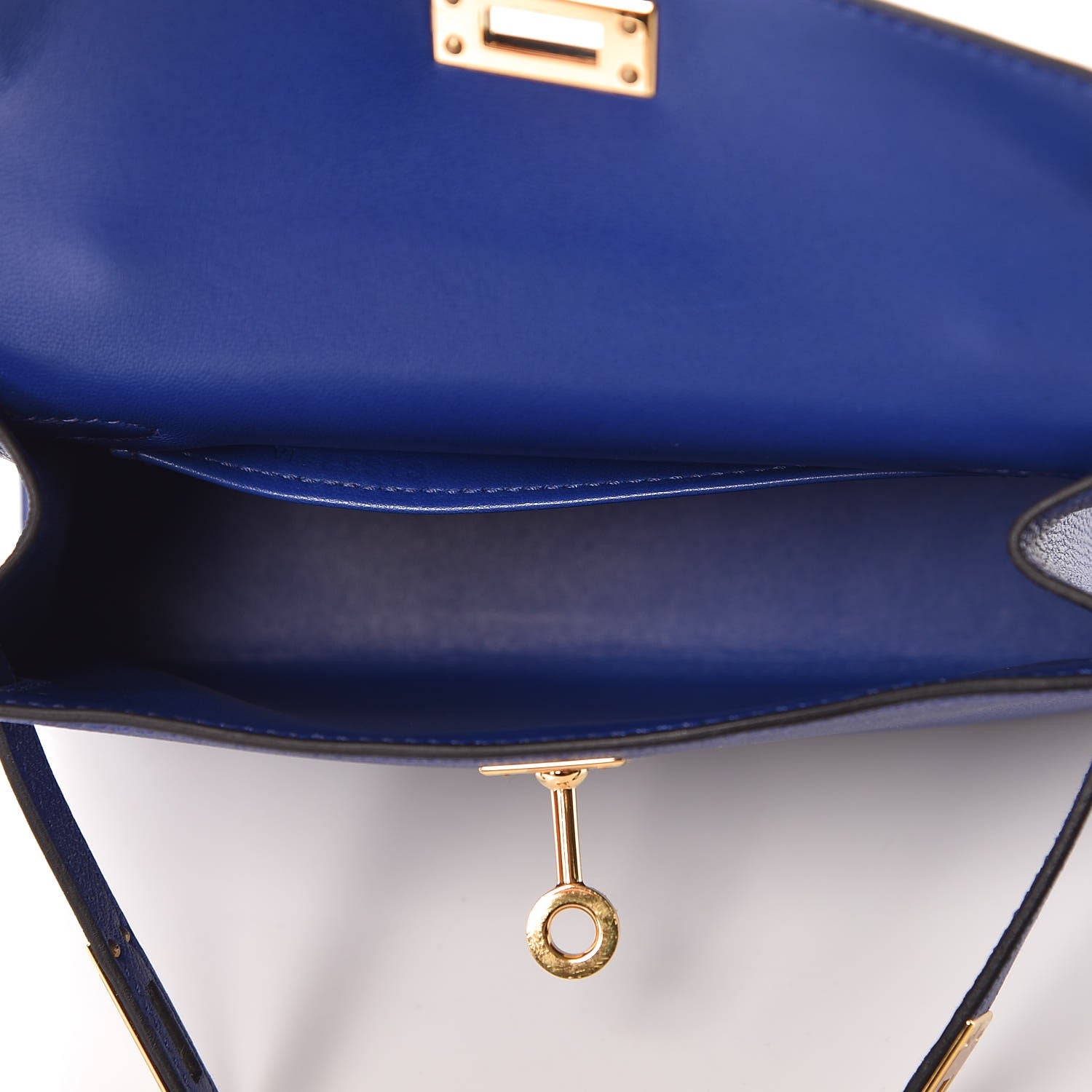 Hermes Epsom Mini Kelly Sellier 20 Bleu Electrique 5 of 9