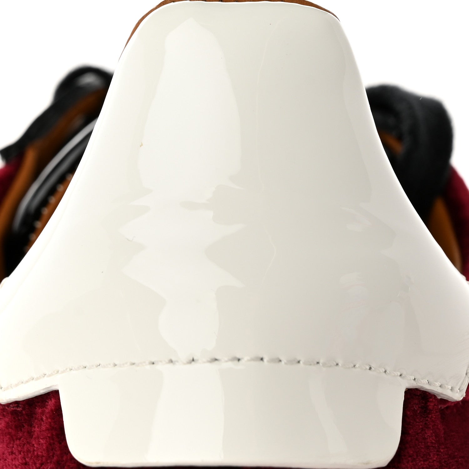 Jimmy Choo Velvet Lizard Effect Diamond F Low Top Sneaker 38.5 Burgundy Black Beige 9 of 11