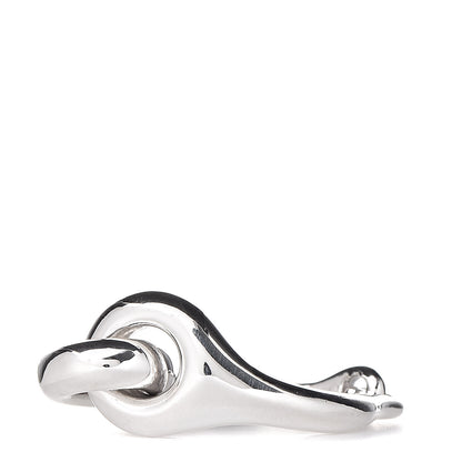 Hermes Sterling Silver Double Circle Link Ring 54 6.75 3 of 6