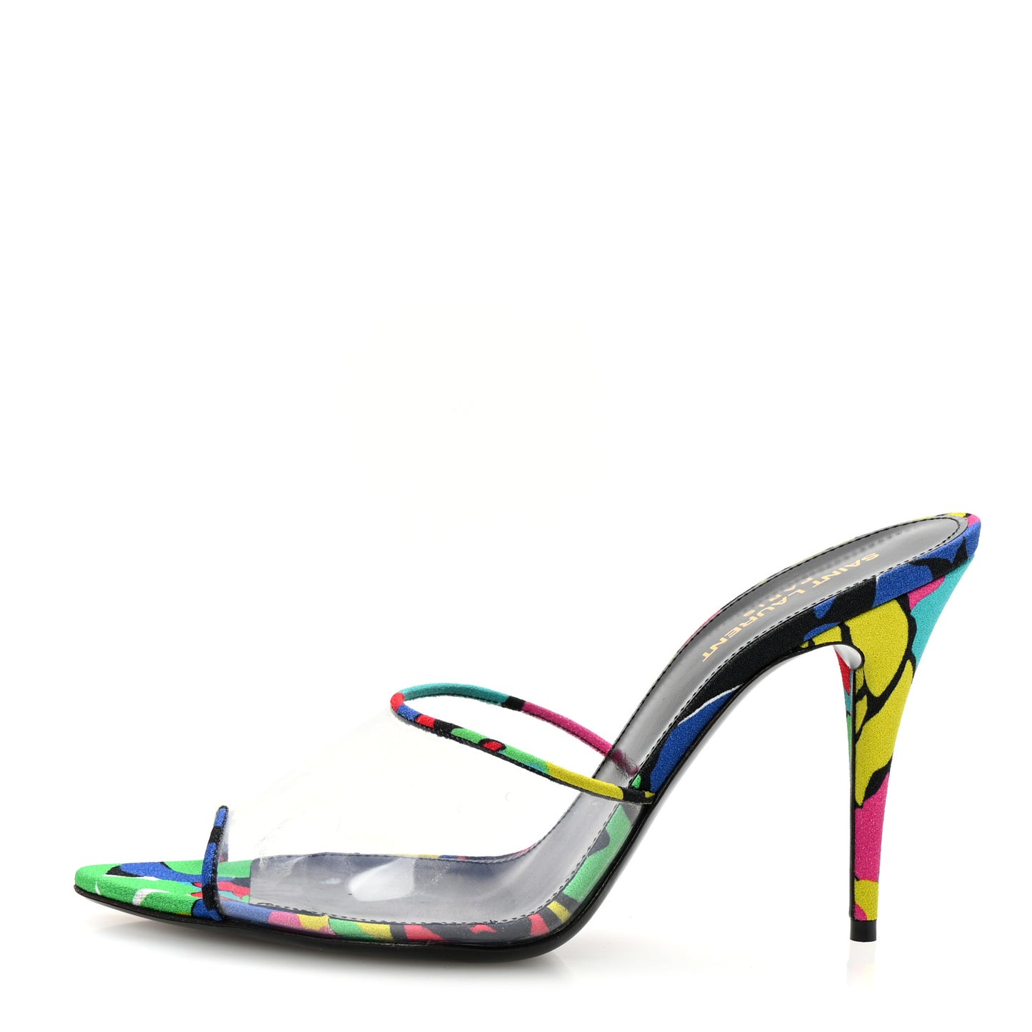 Transparent Ibiza Flower Gippy 95 Mule Sandals 40 Multicolor
