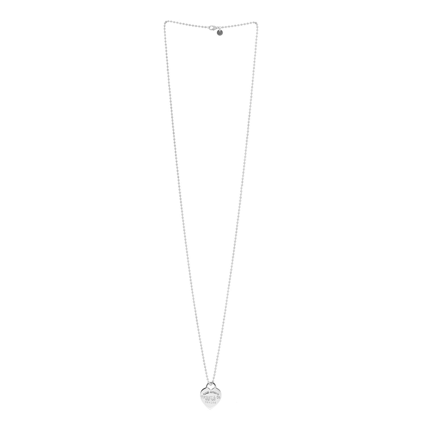 Sterling Silver Long Return to Tiffany Heart Pendant Necklace