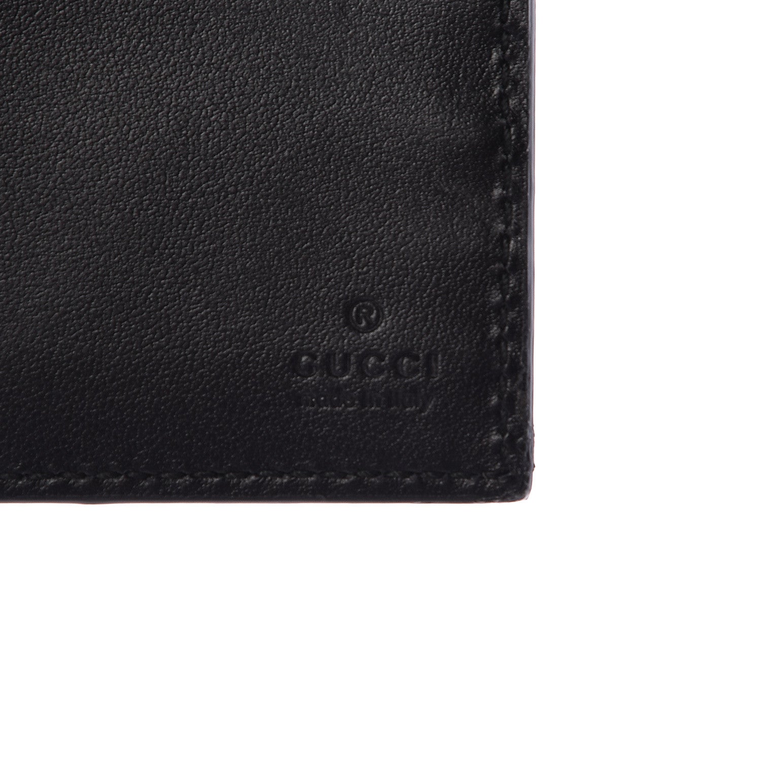Gucci GG Supreme Monogram Selleria Calfskin Tiger Nice Bi-Fold Wallet Beige Ebony Multicolor Black 6 of 7