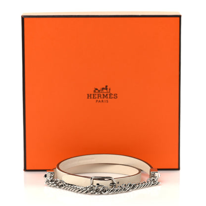 Hermes Swift Gourmette Equestre Triple Tour Bracelet T2 Nata 5 of 5