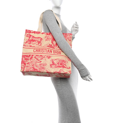 Christian Dior Straw Dioriviera Tote Pink 2 of 8