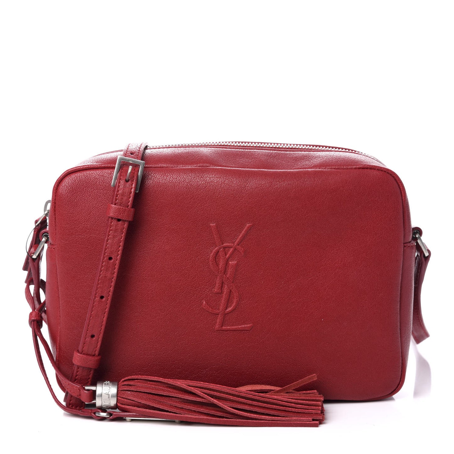 Lambskin Monogram Small Lou Camera Bag Lipstick Red
