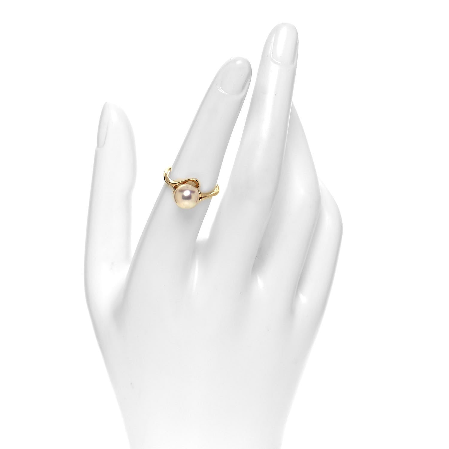 Mikimoto 18K Yellow Gold 8mm Akoya Pearl Ring 52 6 2 of 4