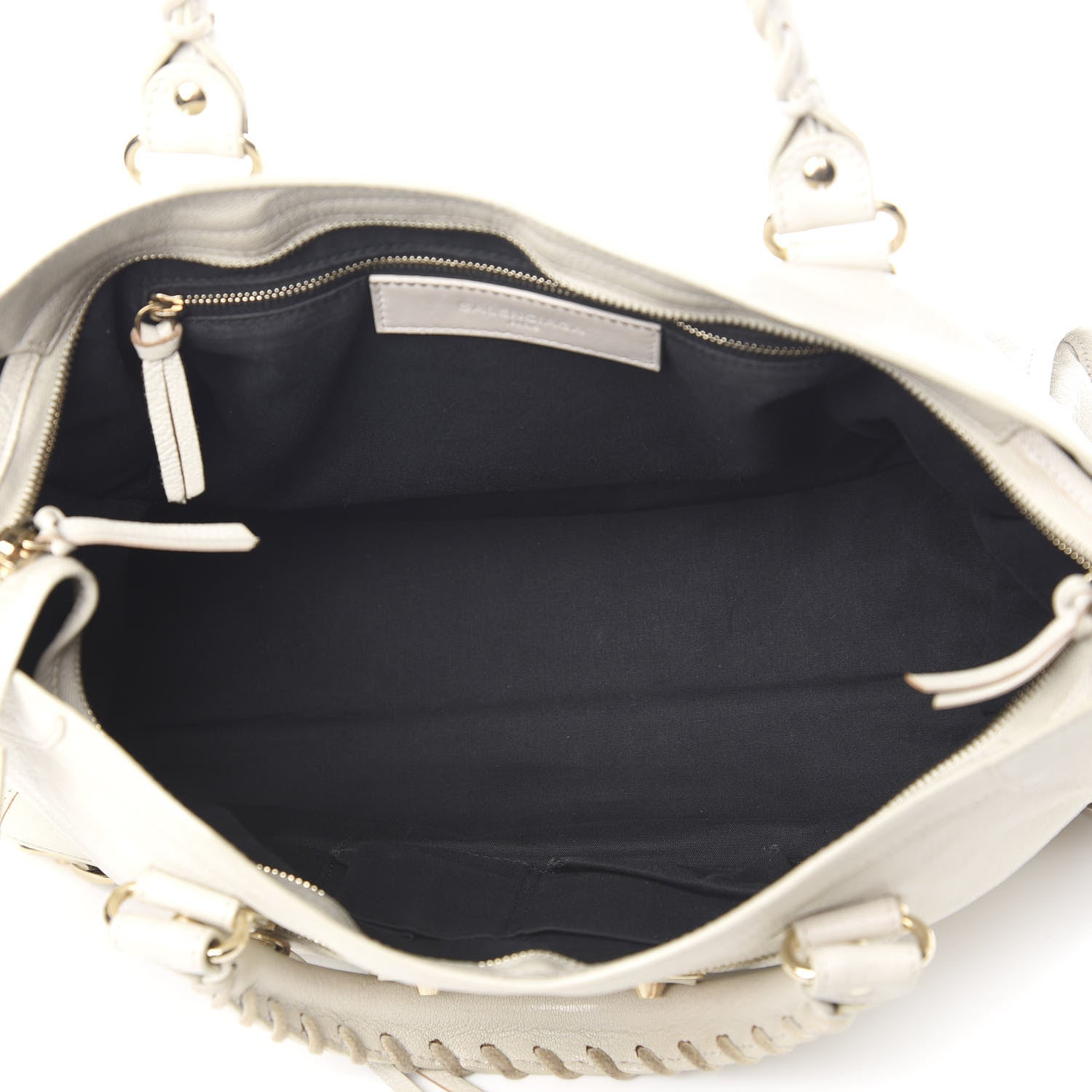 Balenciaga Chevre Gold Metallic Edge Hardware City Ivoire 5 of 10