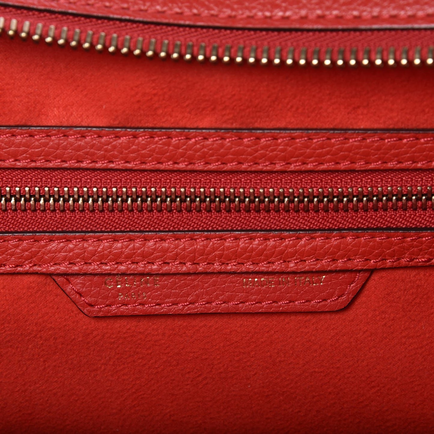 Drummed Calfskin Mini Luggage Coquelicot