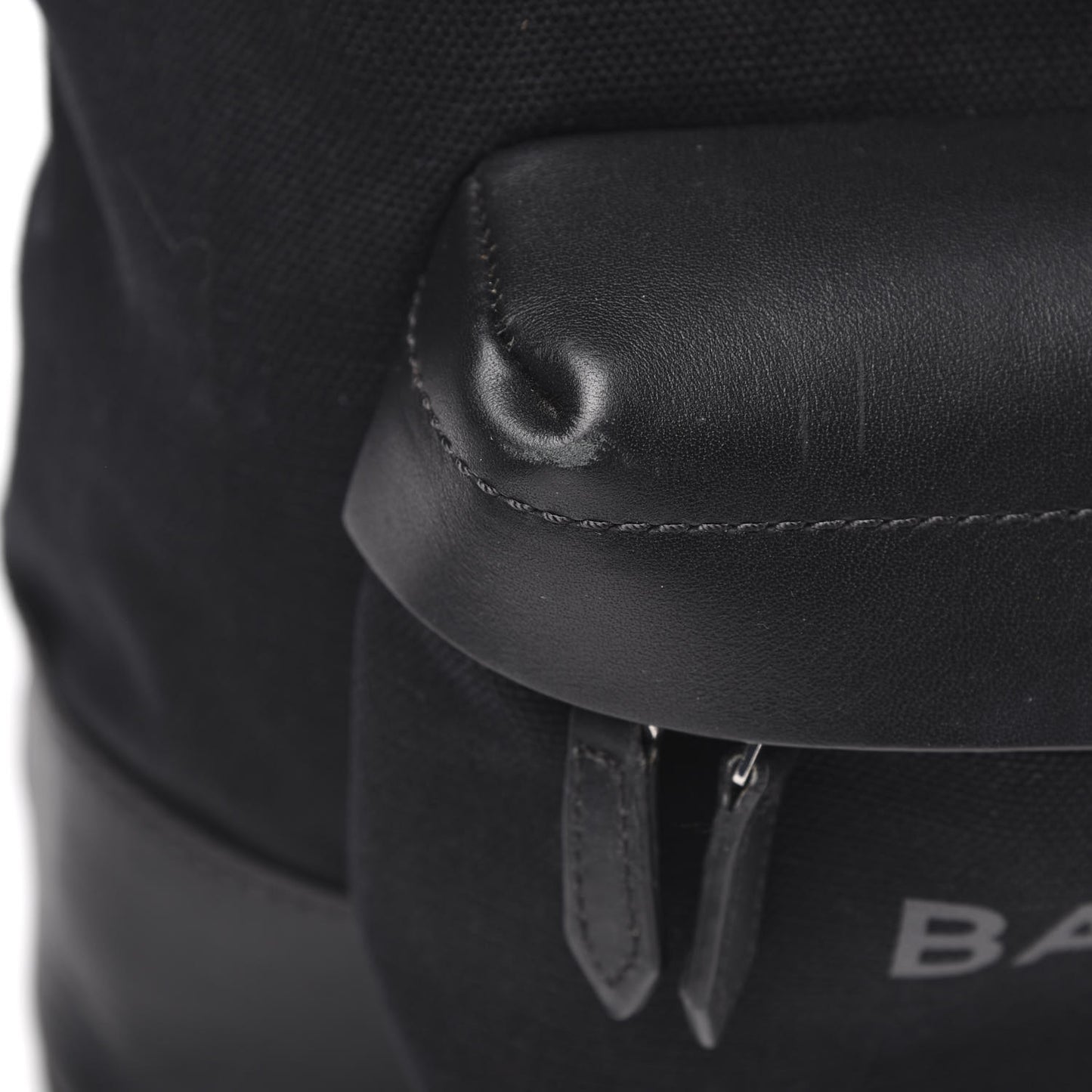 Calfskin Canvas Navy Backpack Black