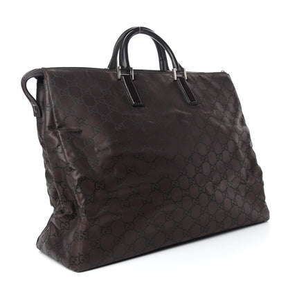 Gucci Nylon Monogram Travel Bag Dark Brown 2 of 10