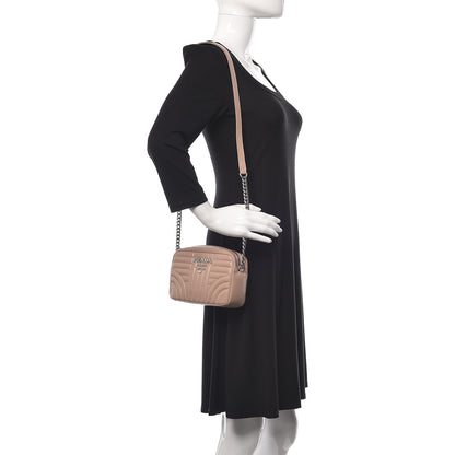 Prada Soft Calfskin Diagramme Crossbody Bag Cipria 2 of 10