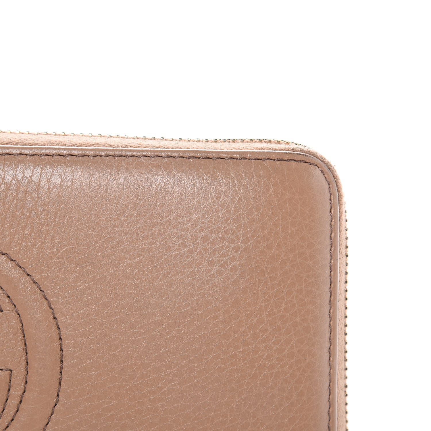 Gucci Calfskin Soho Zip Around Wallet Camelia 10 of 14