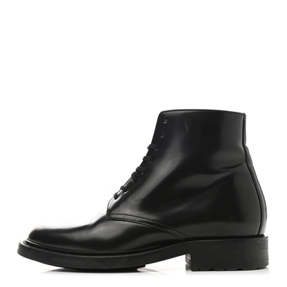 Saint Laurent Calfskin Womens Army Combat Boots 37 Black 1 of 9