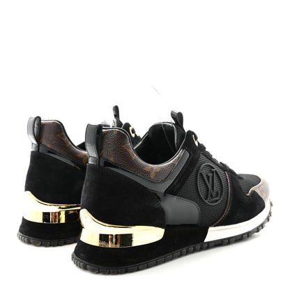 Louis Vuitton Suede Monogram Run Away Sneakers 37.5 Black 5 of 9