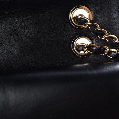 Chanel Lambskin Quilted Medium Double Flap Black 8 of 15
