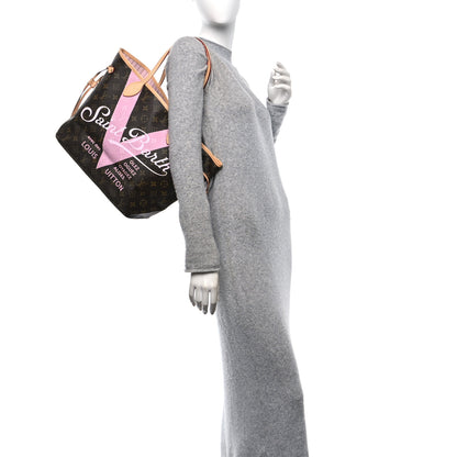 Louis Vuitton Monogram Saint Barth V Neverfull MM Rose Ballerine 3 of 11