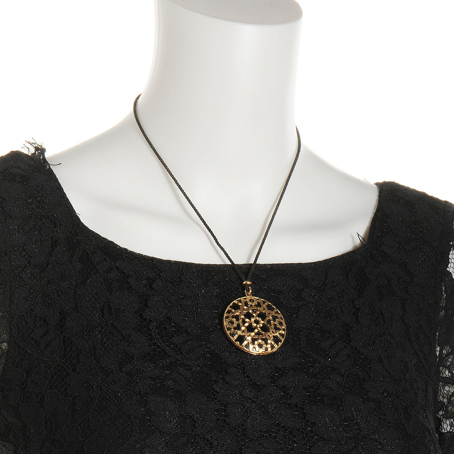 18K Yellow Gold Black Onyx Paloma's Marrakesh Dome Pendant Necklace