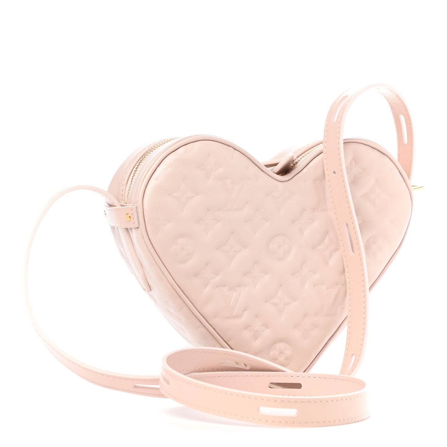 Lambskin Embossed Monogram Fall In Love Sac Coeur Light Pink