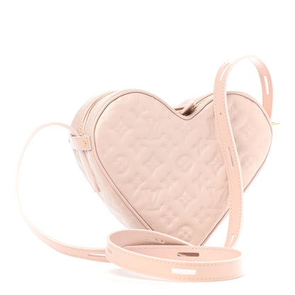 Louis Vuitton Lambskin Embossed Monogram Fall In Love Sac Coeur Light Pink 2 of 4