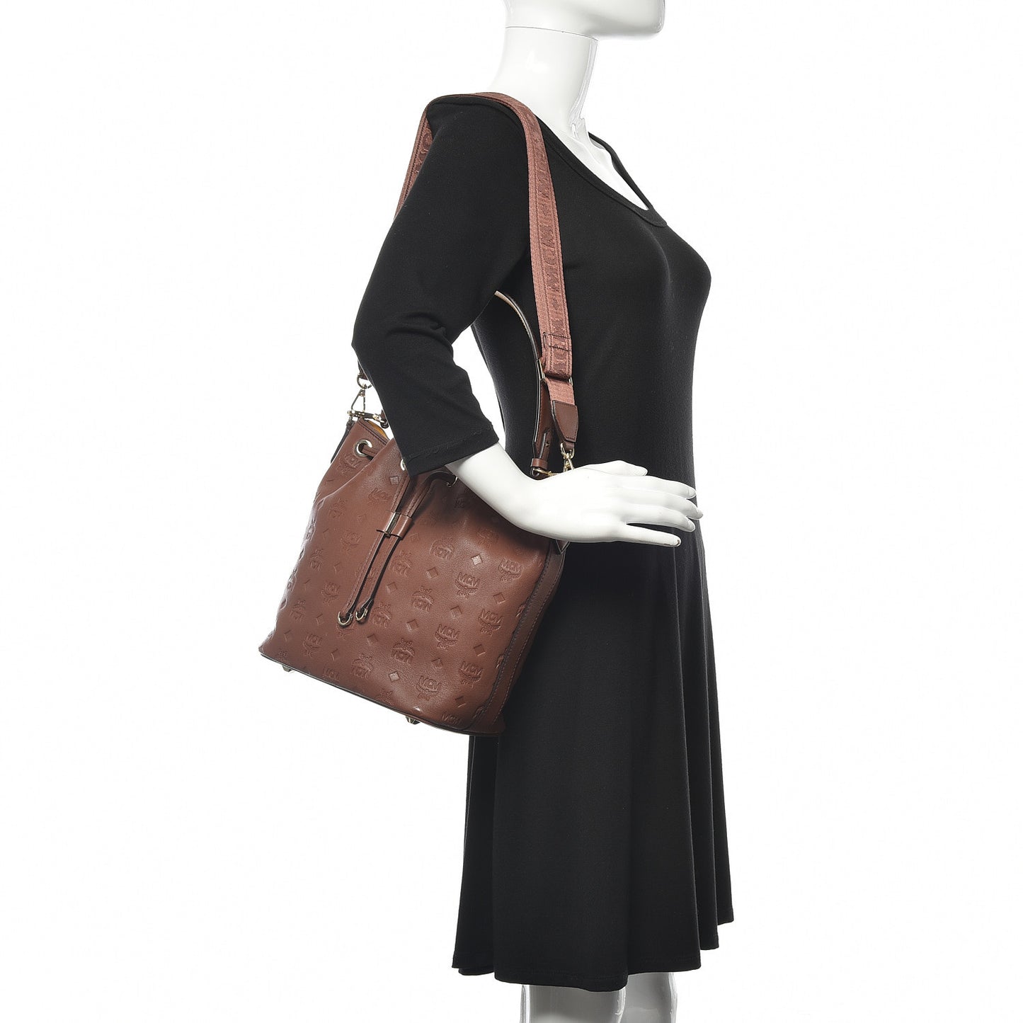 Calfskin Ottomar Monogram Essential Bucket Brown