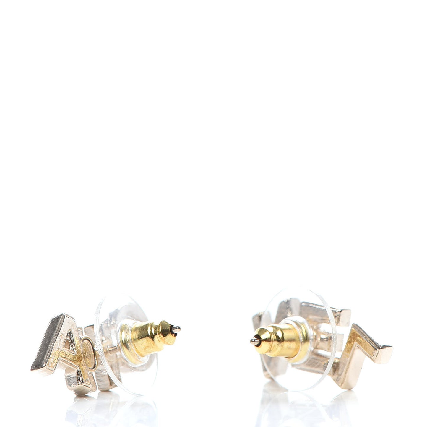 Crystal Pearl Signature Stud Earrings Gold