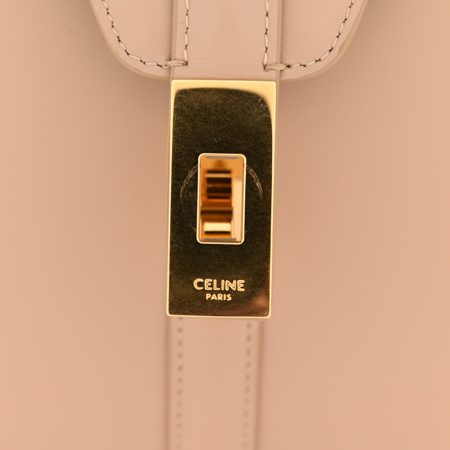 Satinated Calfskin Small 16 Top Handle Bag Nude