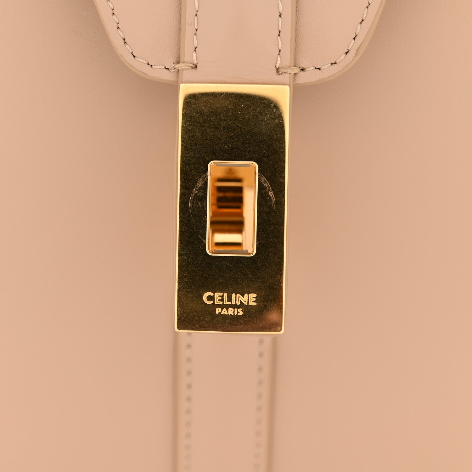 Celine Satinated Calfskin Small 16 Top Handle Bag Nude 15 of 16