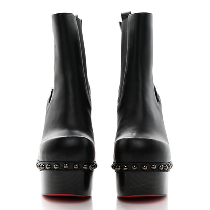 Christian Louboutin Calfskin Studded Joan 130 Booties 36.5 Black 2 of 8