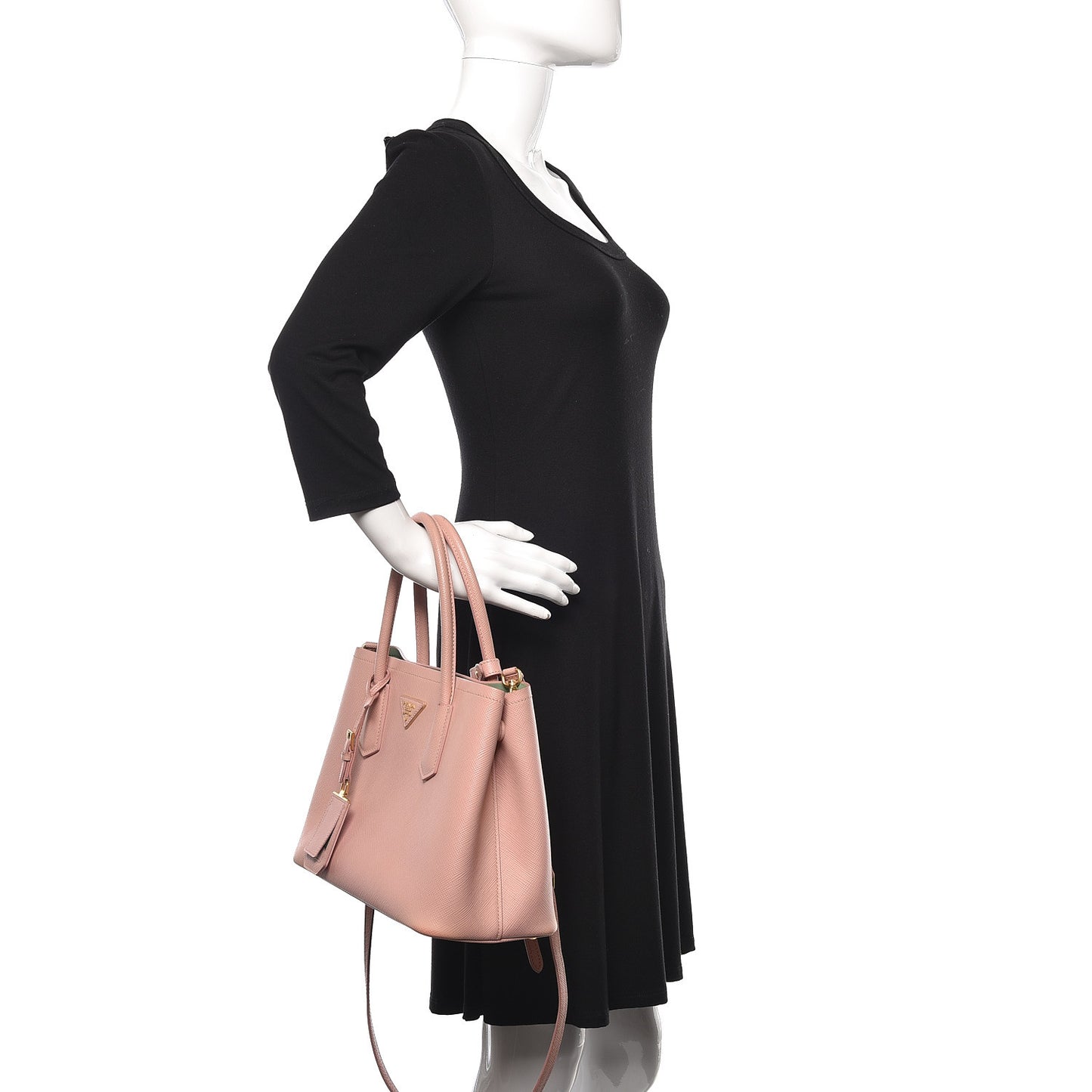 Saffiano Cuir Small Double Bag Pesco