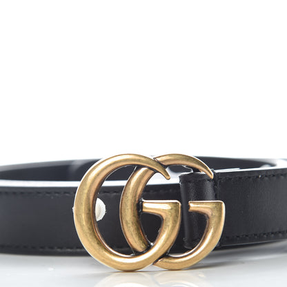 Gucci Calfskin Double G 20mm Belt 80 32 Black 4 of 7