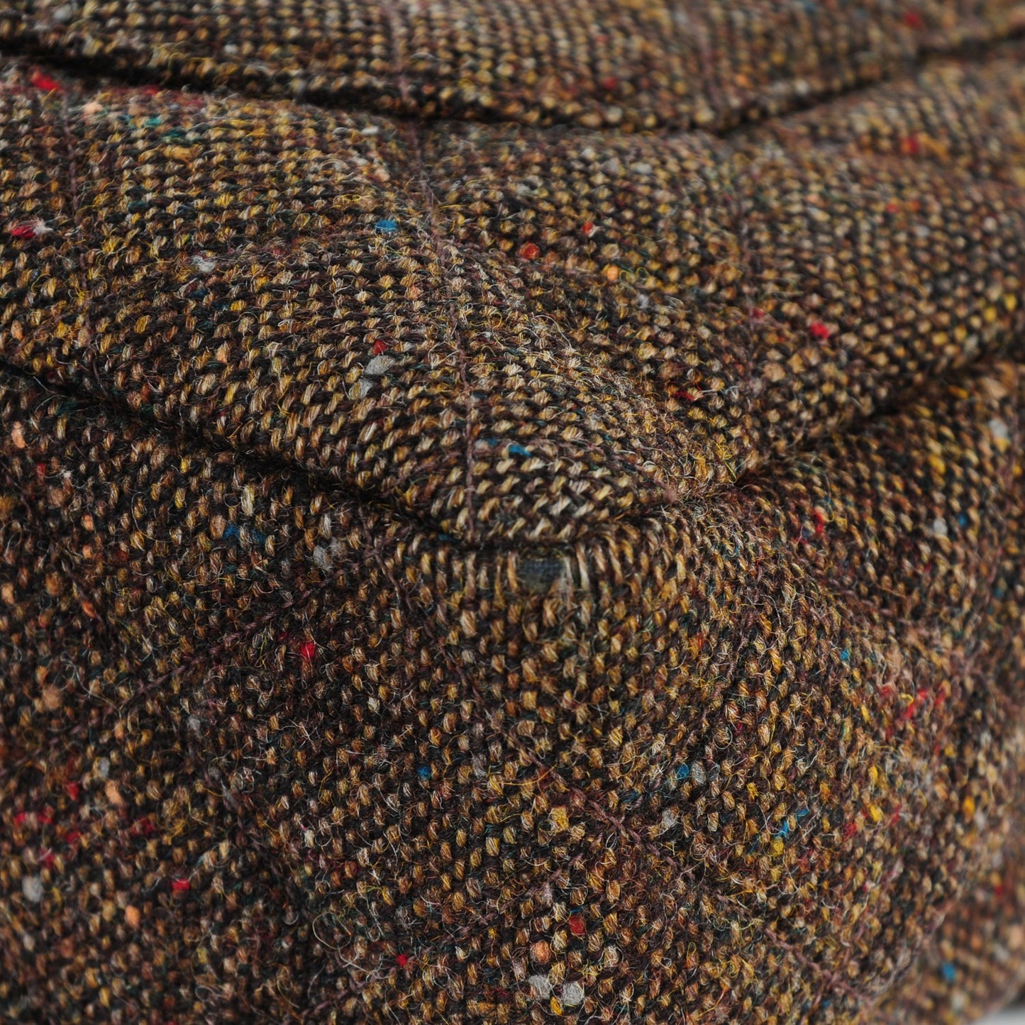Tweed Quilted Jumbo Single Flap Brown