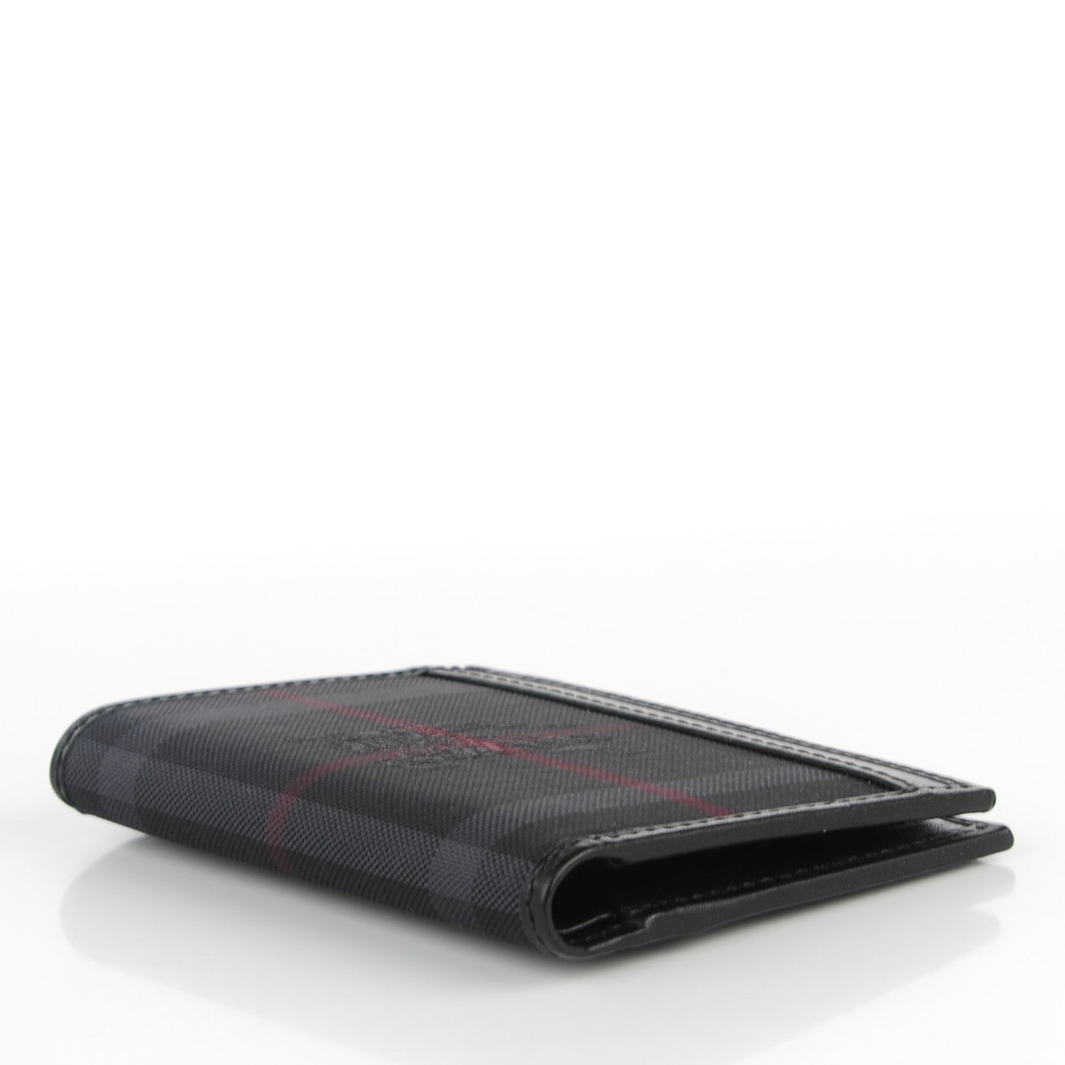 Burberry Horseferry Check Elton Mens Slim Billfold Wallet Charcoal 4 of 8