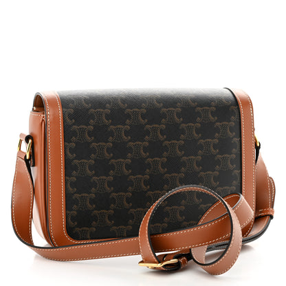 Celine Triomphe Canvas Calfskin Medium Triomphe Bag Tan 3 of 10