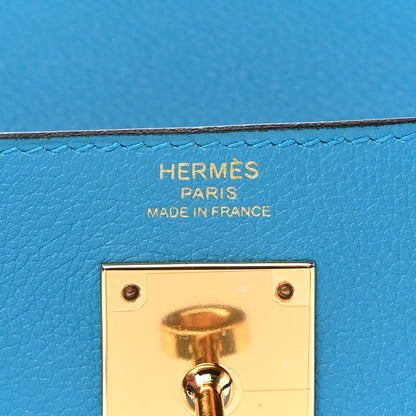 Hermes Evercolor Kelly Retourne 28 Bleu Zanzibar 6 of 10