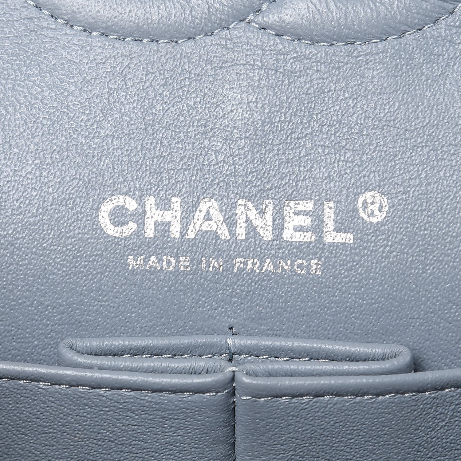 Chanel Iridescent Caviar Quilted Medium Double Flap Light Grey 6 of 16