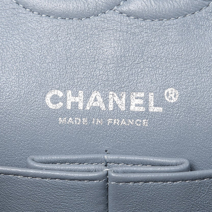 Chanel Iridescent Caviar Quilted Medium Double Flap Light Grey 6 of 16