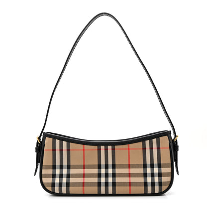 Burberry Vintage Check Calfskin Sling Archive Beige Black 1 of 11