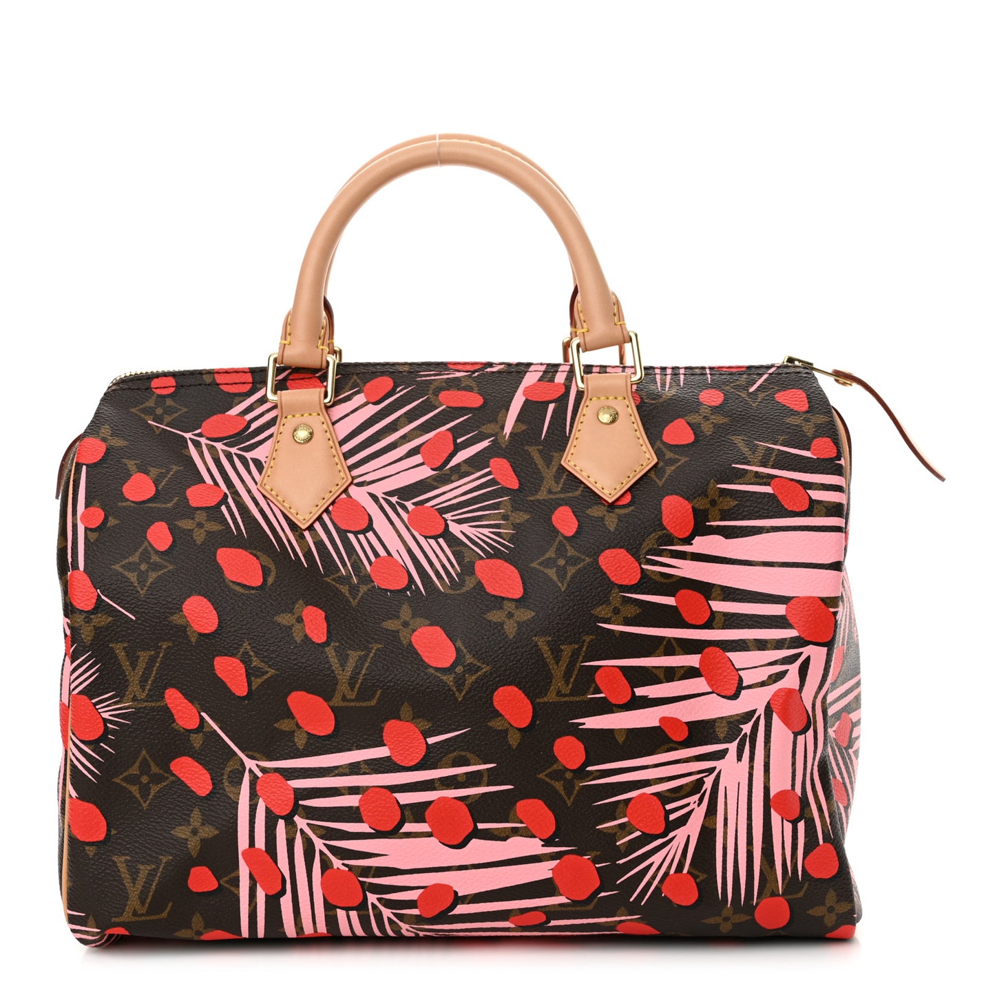 Monogram Jungle Dots Speedy 30 Sugar Pink Poppy