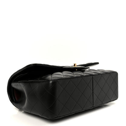 Chanel Lambskin Quilted Jumbo Double Flap Black 3 of 10