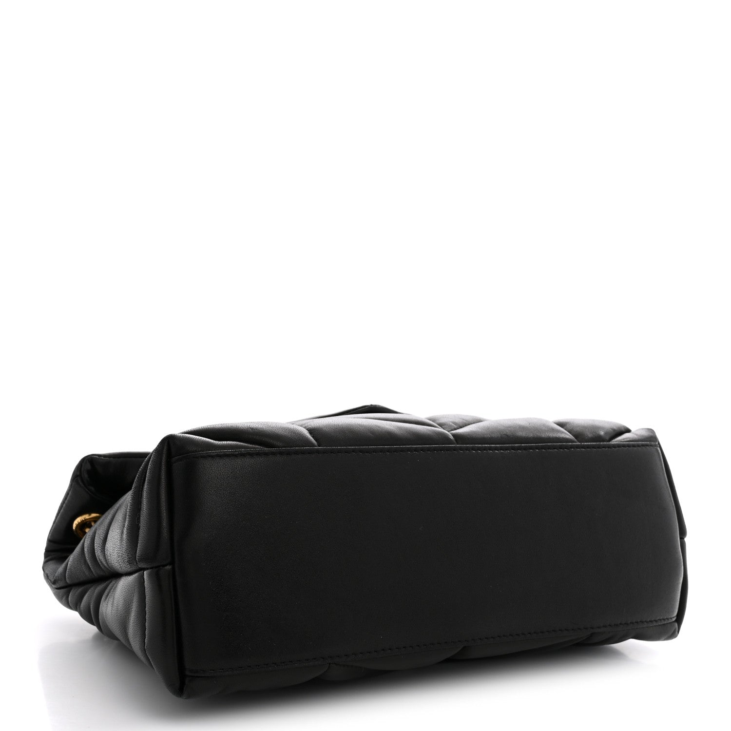 Saint Laurent Lambskin Quilted Small Loulou Puffer Monogram Chain Satchel Black 4 of 10