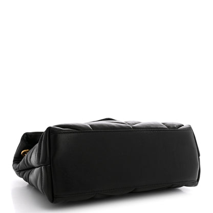Saint Laurent Lambskin Quilted Small Loulou Puffer Monogram Chain Satchel Black 4 of 10