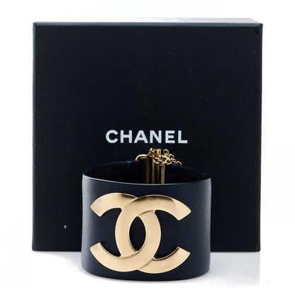 Chanel Calfskin CC Wide Cuff S Navy 5 of 5